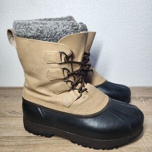 SOREL Kananaskis Insulated Winter Snow Boot Brown Leather Women's 9